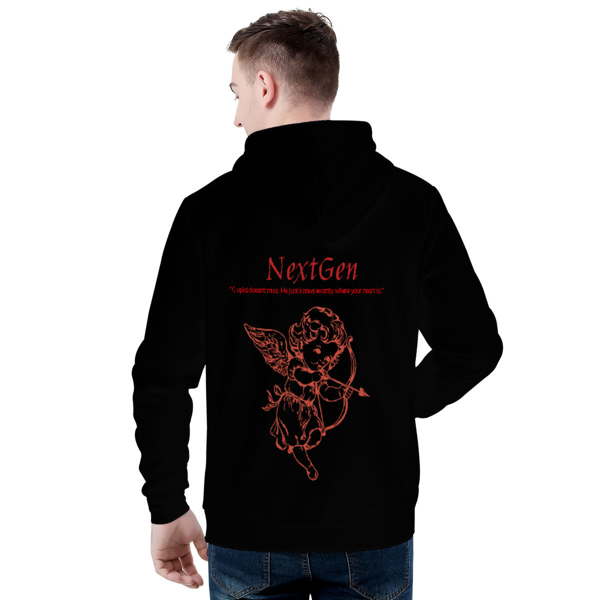 Black NextGen St. Valentine hoodie (cupid collection)